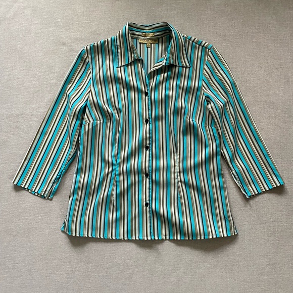 Notations Tops - Notations vintage 90s striped shirt.